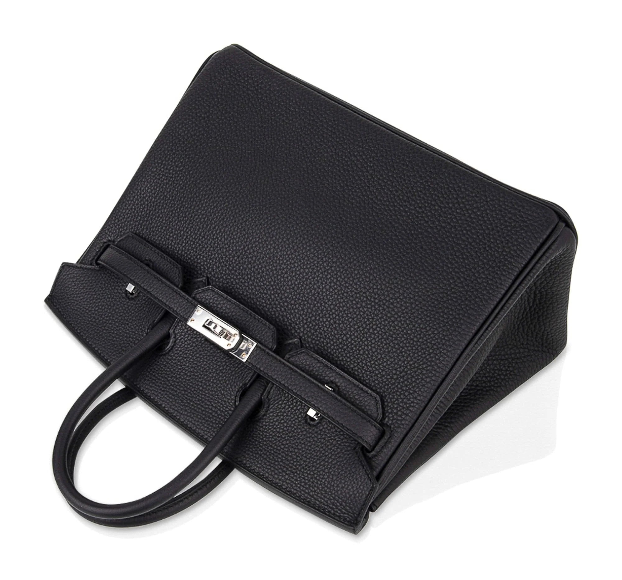 Birkin 25 Bag Black Palladium Hardware Togo Leather