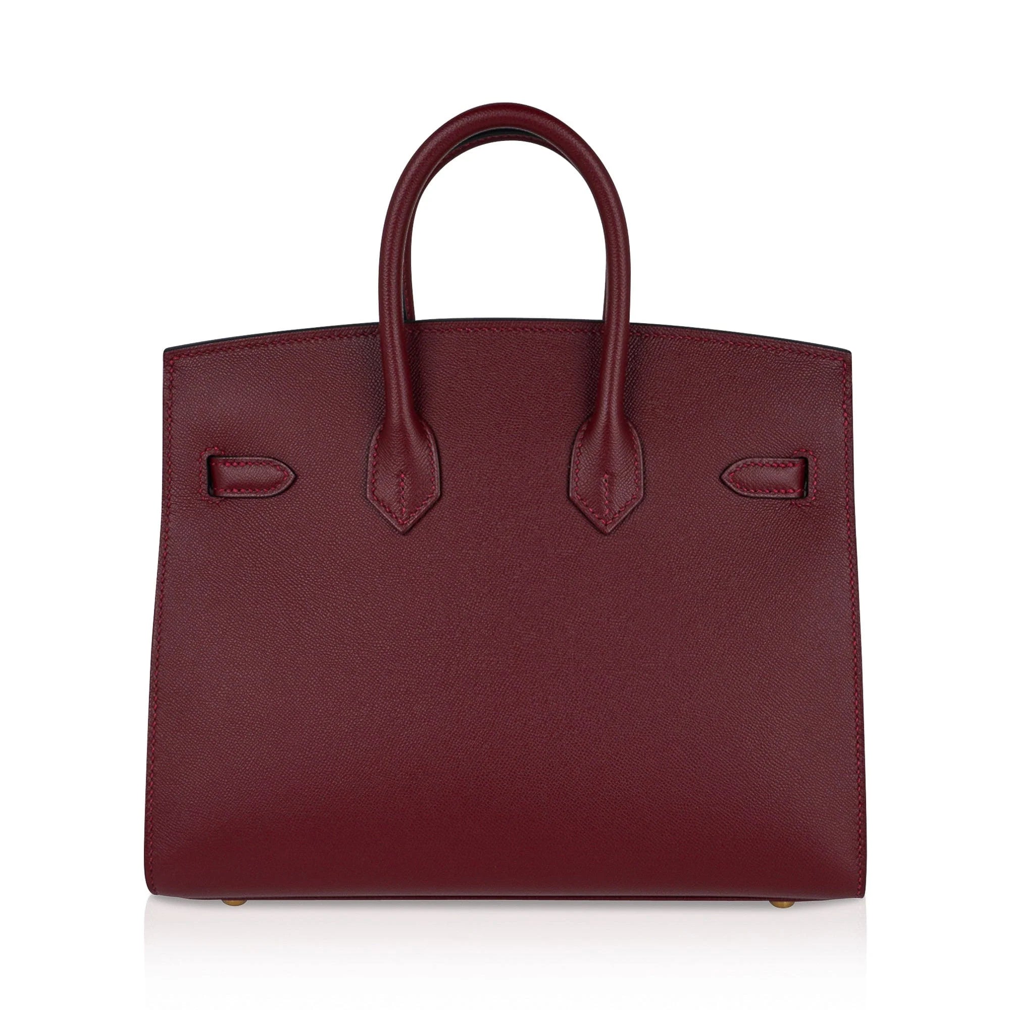 Birkin 25 Bag Sellier Rouge H Gold Hardware Veau Madame Leather