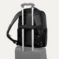 Solid Black Multi-Zip Laptop Backpack