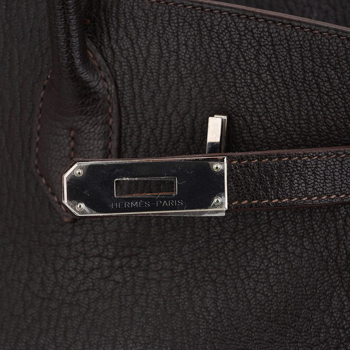 Birkin 35 Bag Cocoan Brown Chevre Leather with Palladium Hardware