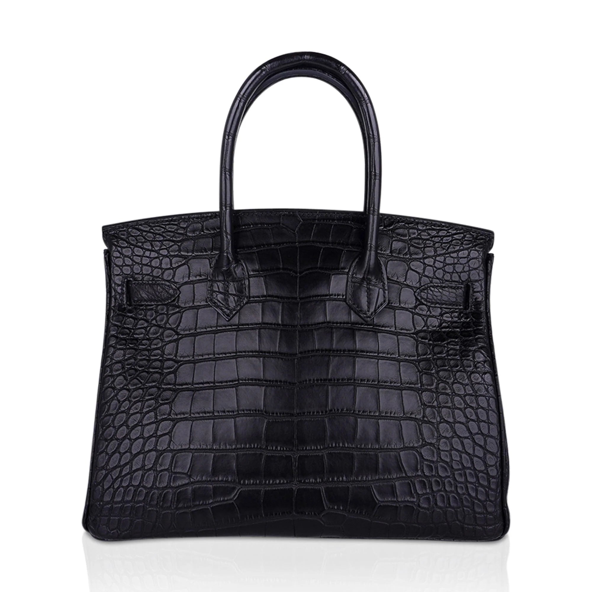 Birkin 30 Matte Alligator Black Bag Gold Hardware