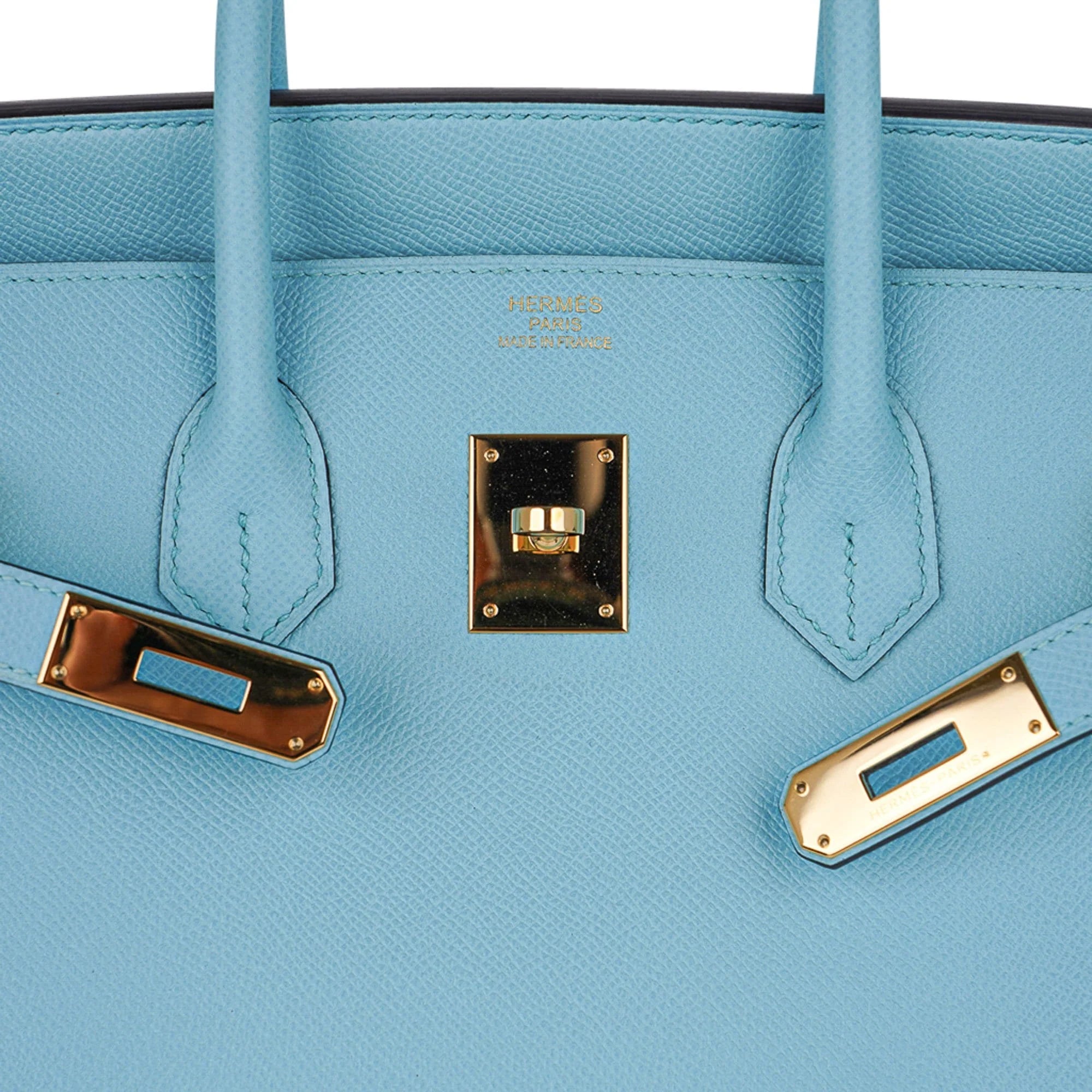 Birkin 35 Bag Blue Atoll Gold Hardware Epsom Leather