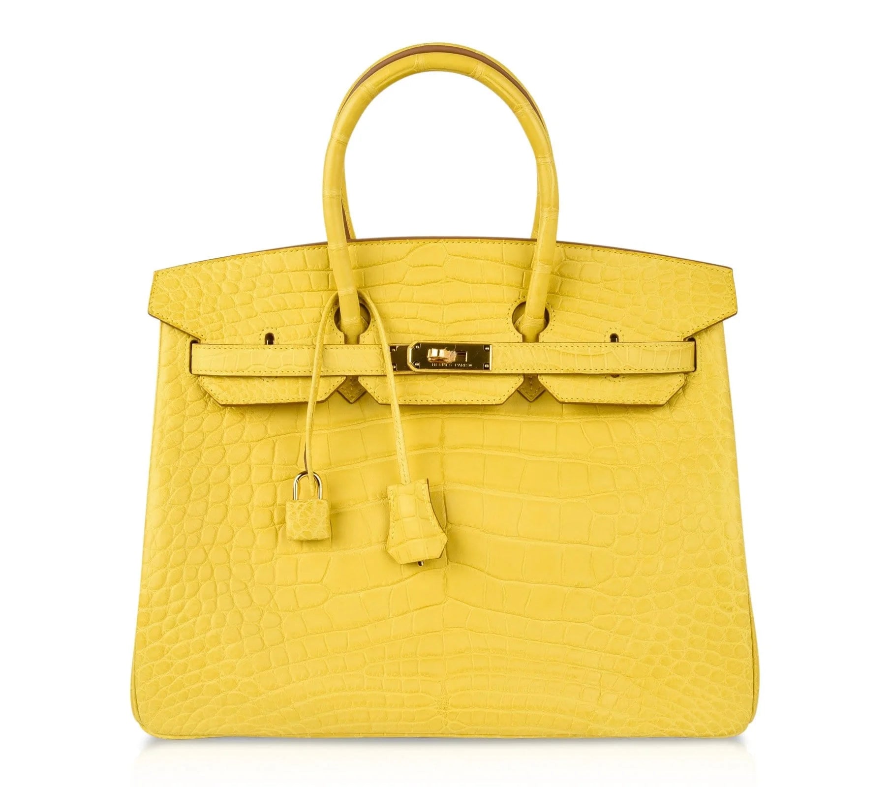Birkin 35 Bag Matte Alligator Mimosa Gold Hardware Crazy Fabulous