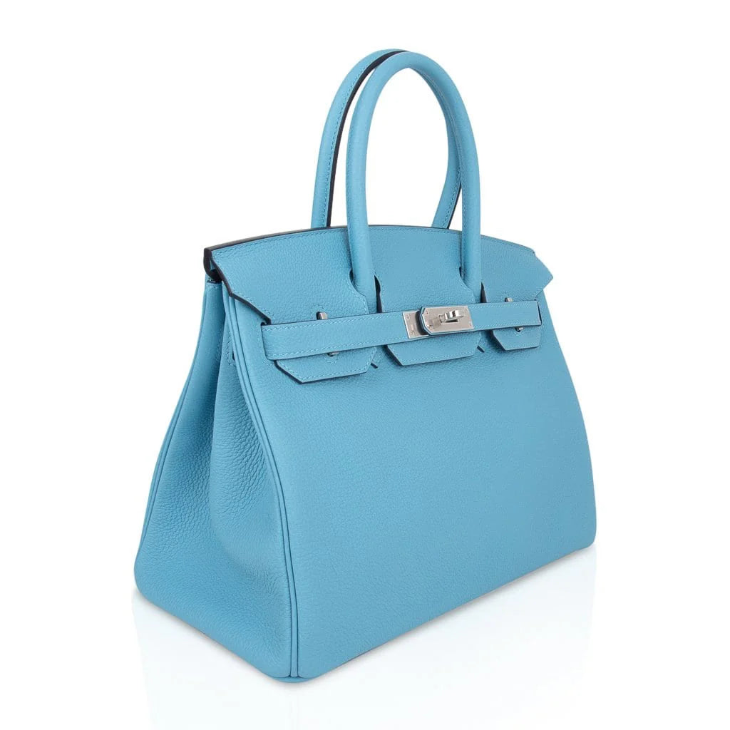 Birkin 30 Bag Blue du Nord Togo Leather Palladium Hardware