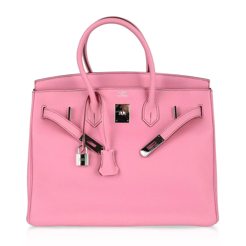 Birkin 35 Bag rare 5P Pink Togo Palladium Hardware