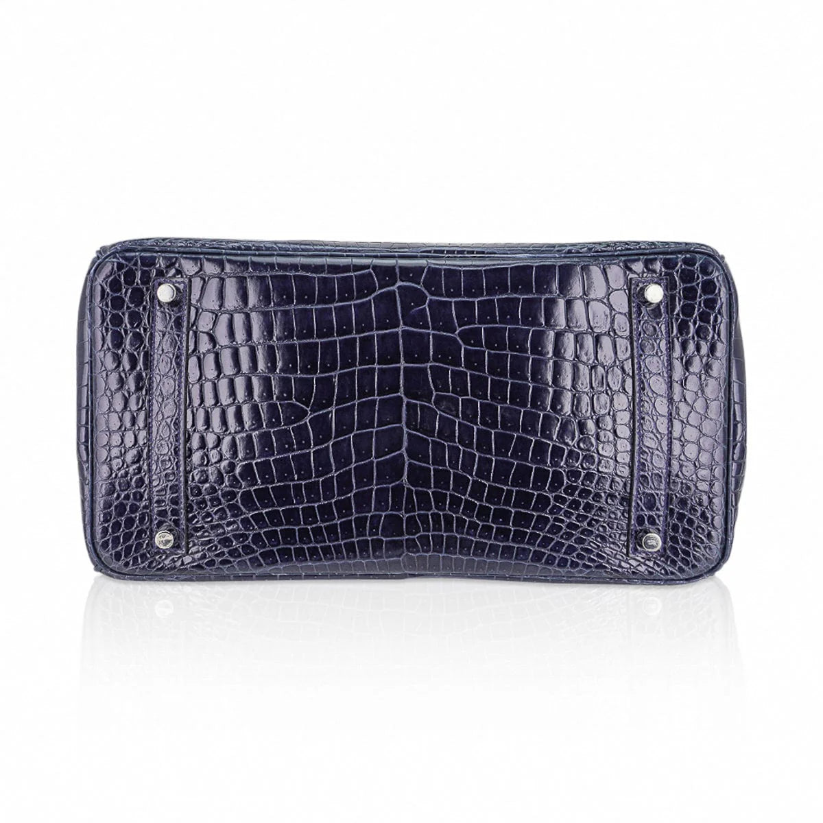 Birkin 35 Bleu Roi Porosus Crocodile Palladium Hardware