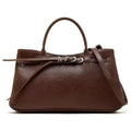 Rectangular Shoulder Bag With Dual Short Handheld Grips