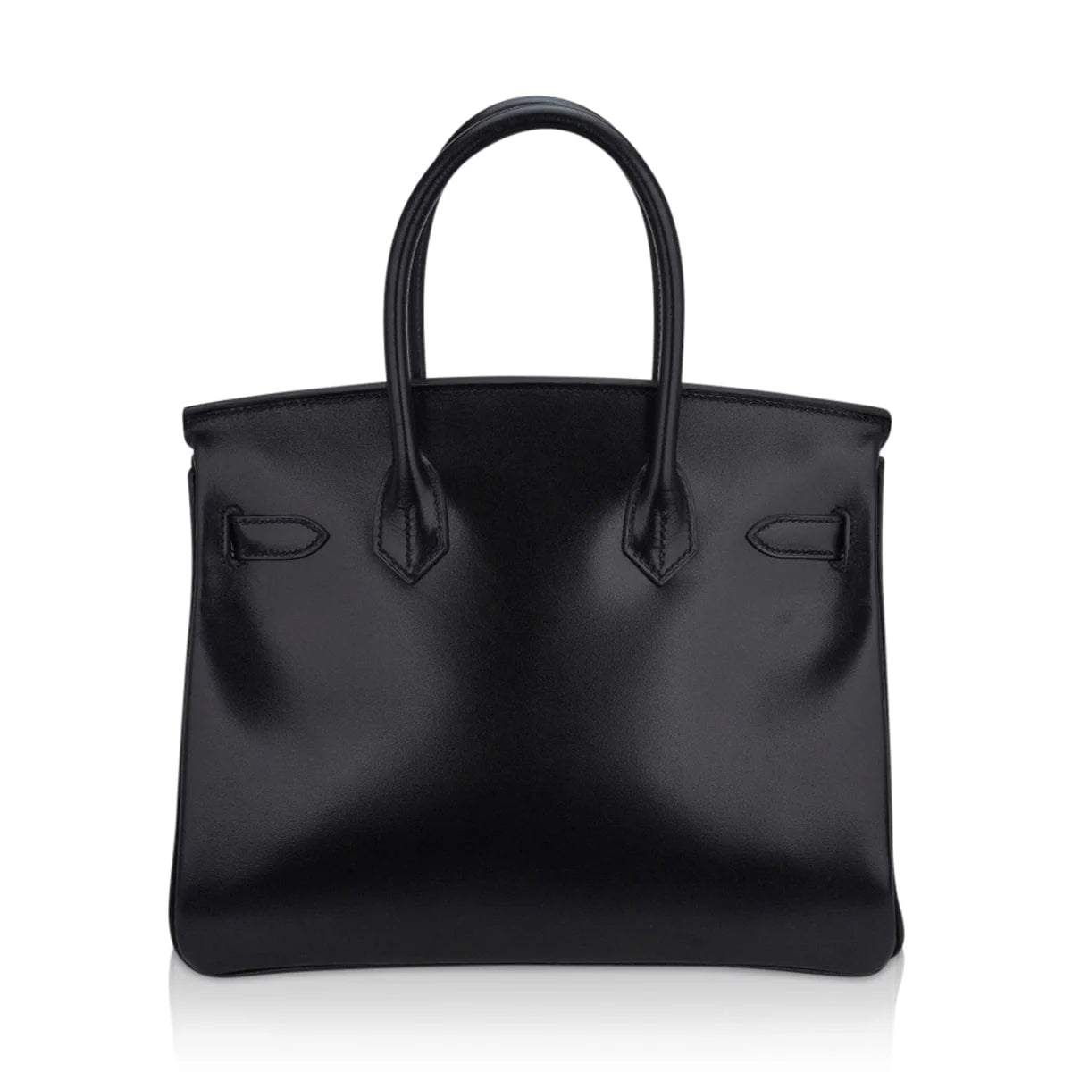 Birkin 30 Black Box Leather Bag Palladium Hardware