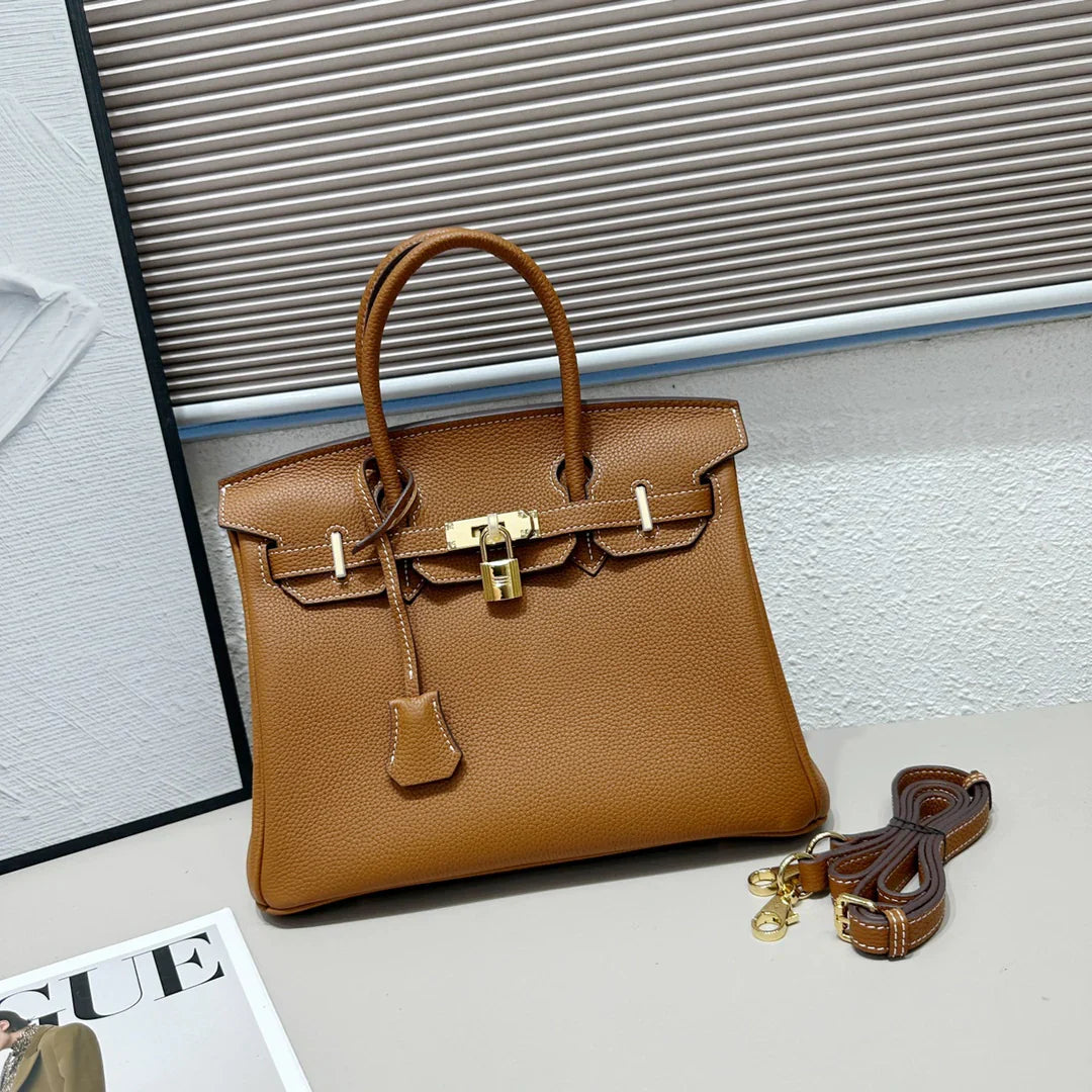Birkin Gold Tan Togo Leather 25cm Togo calfskin leather Gold accessories